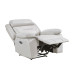 Luxe Leather Reclining Power Chair Light Grey